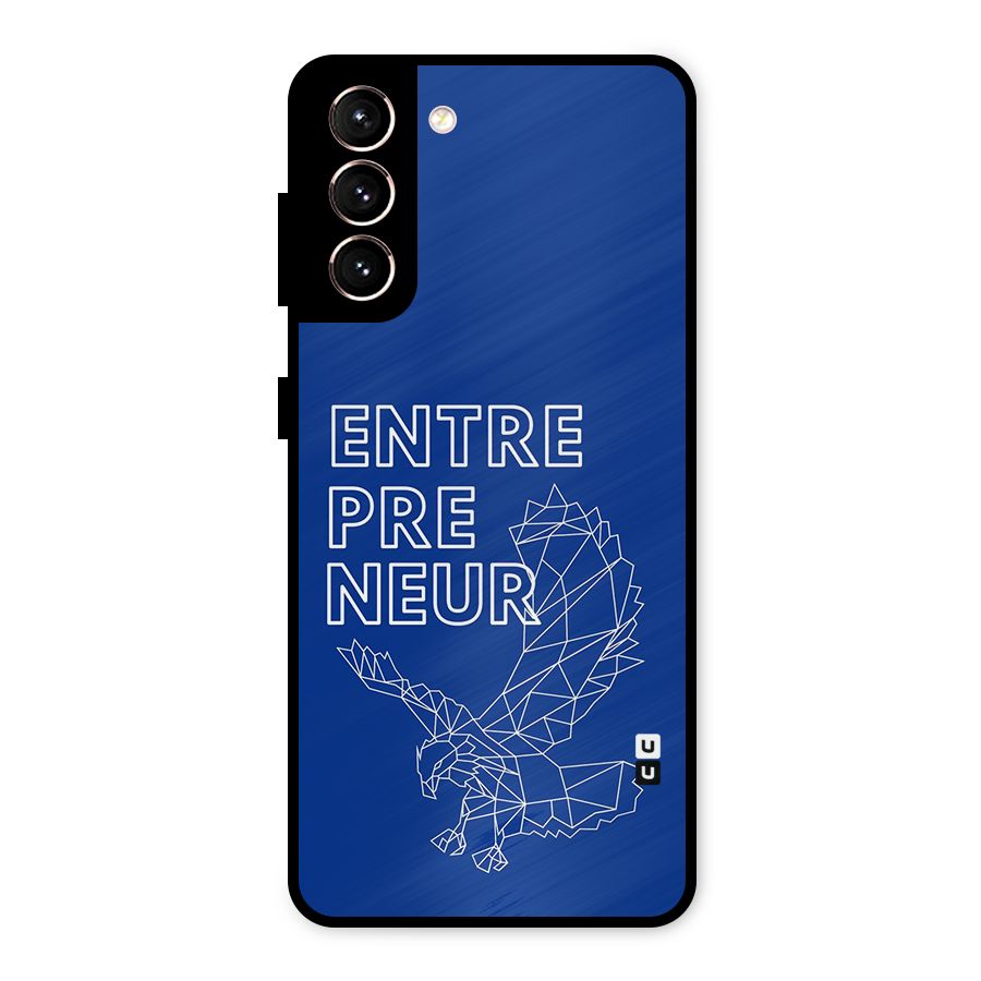 Blue Entrepreneur Metal Back Case for Galaxy S21 5G