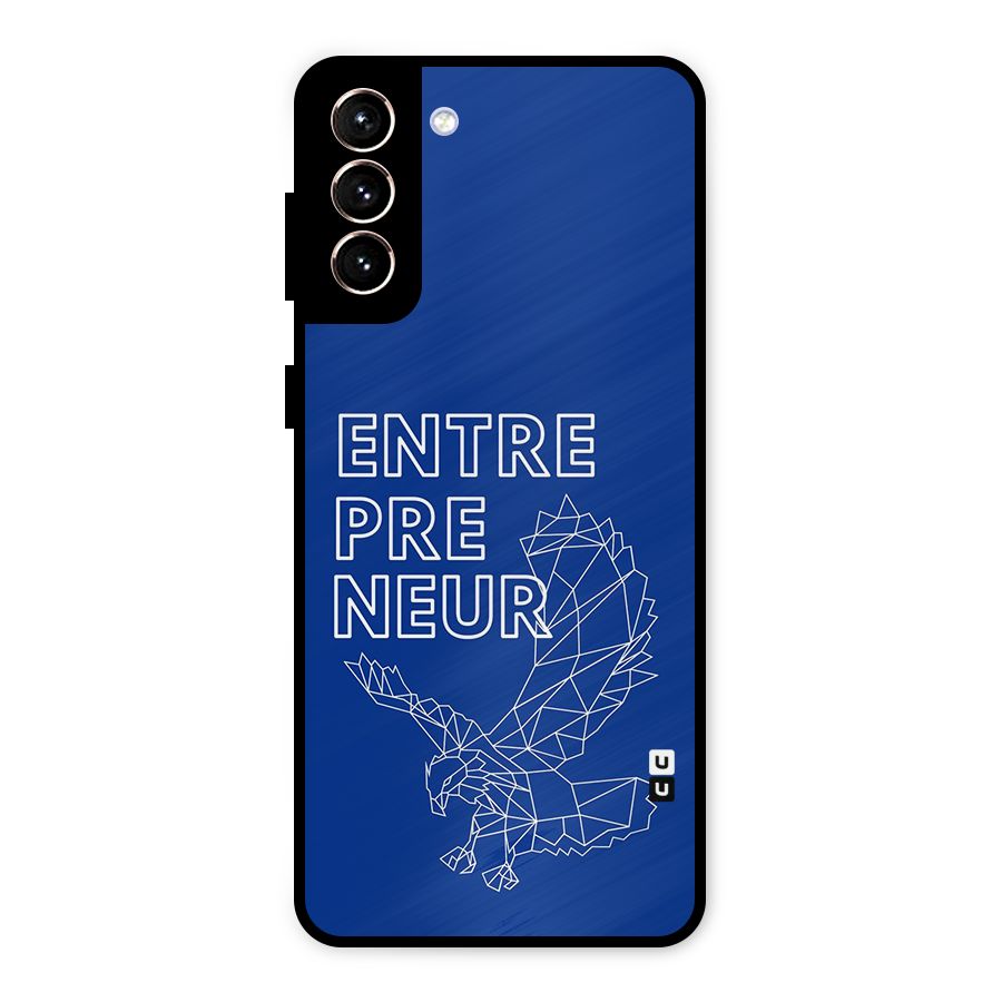 Blue Entrepreneur Metal Back Case for Galaxy S21 Plus