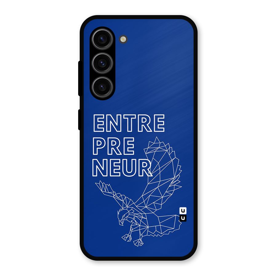 Blue Entrepreneur Metal Back Case for Galaxy S23