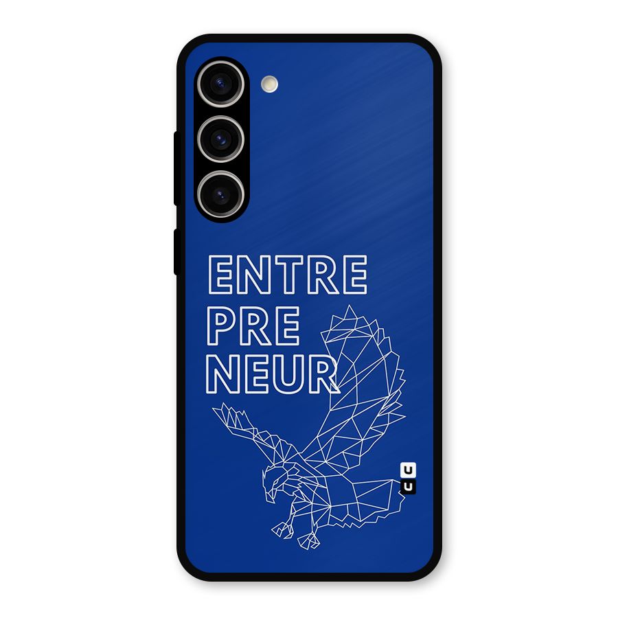 Blue Entrepreneur Metal Back Case for Galaxy S23 Plus