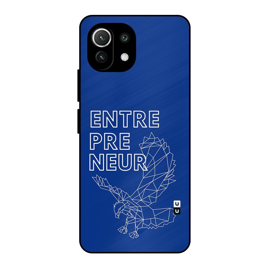 Blue Entrepreneur Metal Back Case for Mi 11 Lite NE 5G