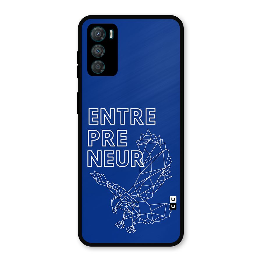 Blue Entrepreneur Metal Back Case for Moto G42