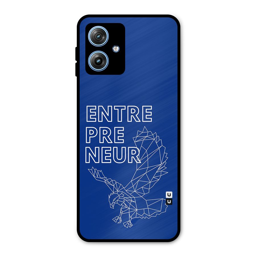 Blue Entrepreneur Metal Back Case for Moto G54