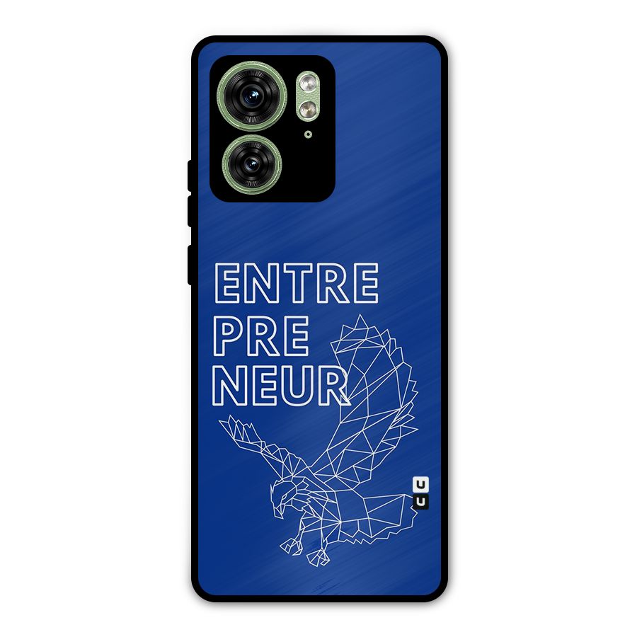 Blue Entrepreneur Metal Back Case for Motorola Edge 40 5G