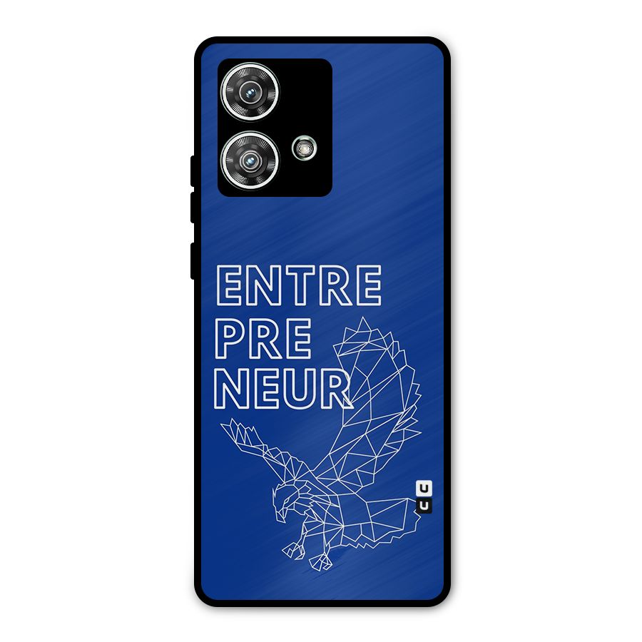 Blue Entrepreneur Metal Back Case for Motorola Edge 40 Neo