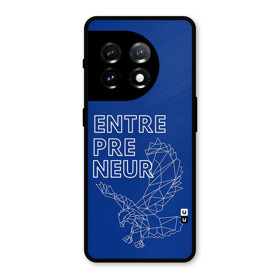Blue Entrepreneur Metal Back Case for OnePlus 11