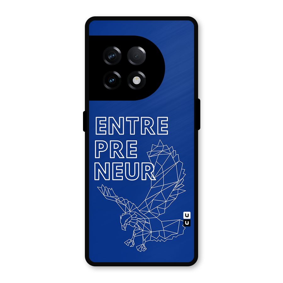 Blue Entrepreneur Metal Back Case for OnePlus 11R