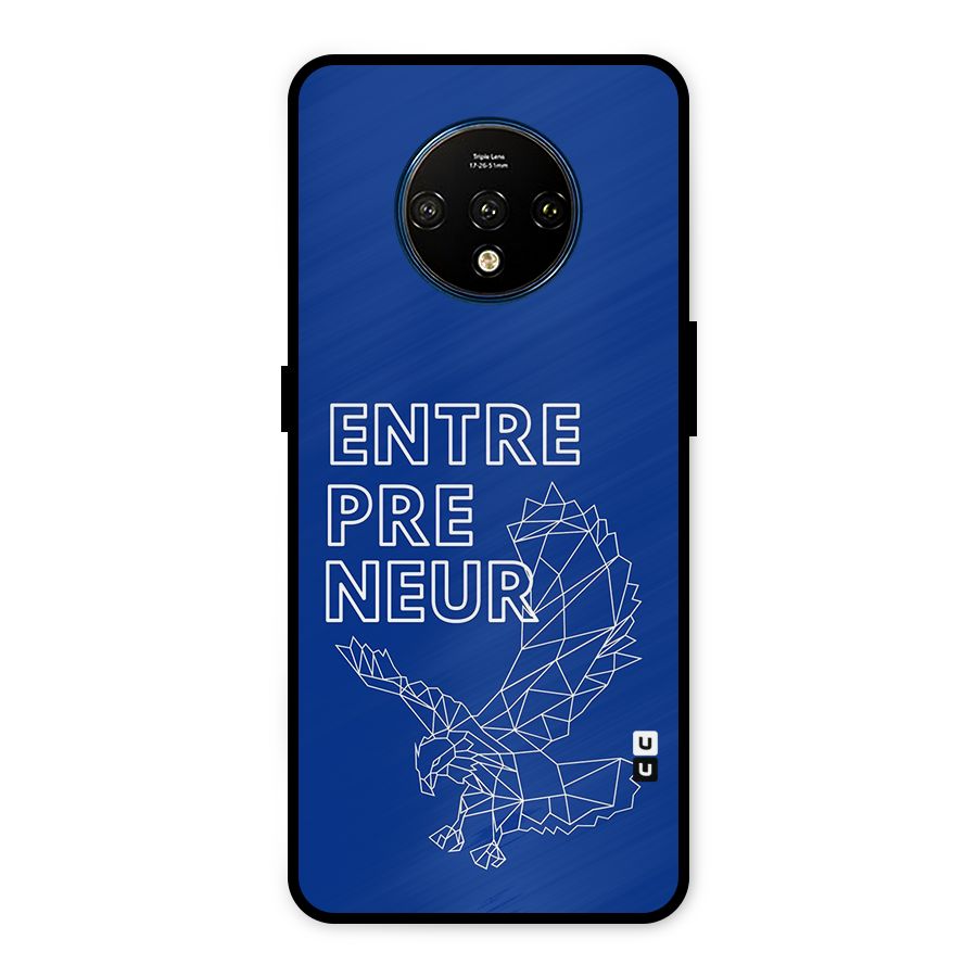 Blue Entrepreneur Metal Back Case for OnePlus 7T