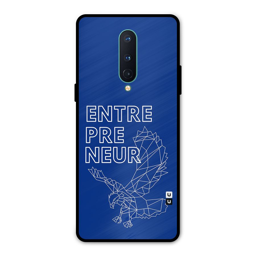 Blue Entrepreneur Metal Back Case for OnePlus 8