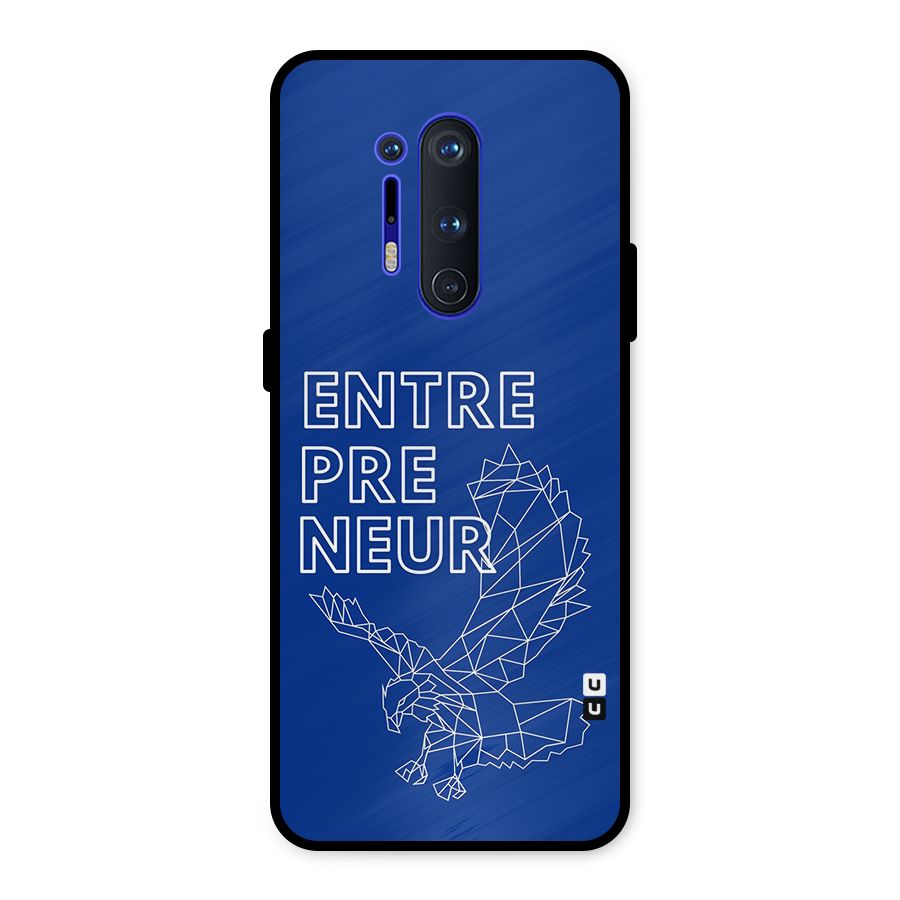 Blue Entrepreneur Metal Back Case for OnePlus 8 Pro