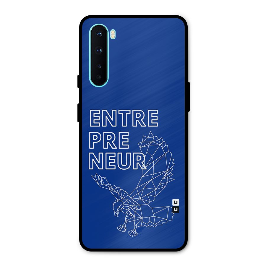 Blue Entrepreneur Metal Back Case for OnePlus Nord