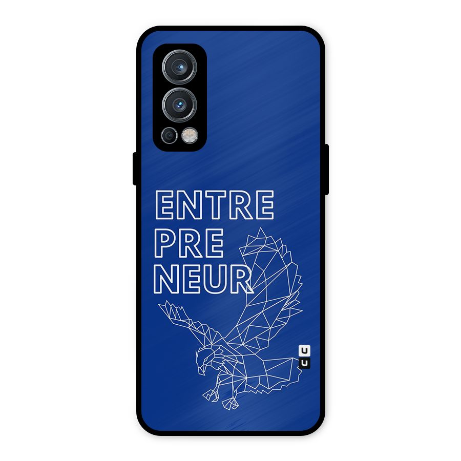 Blue Entrepreneur Metal Back Case for OnePlus Nord 2 5G