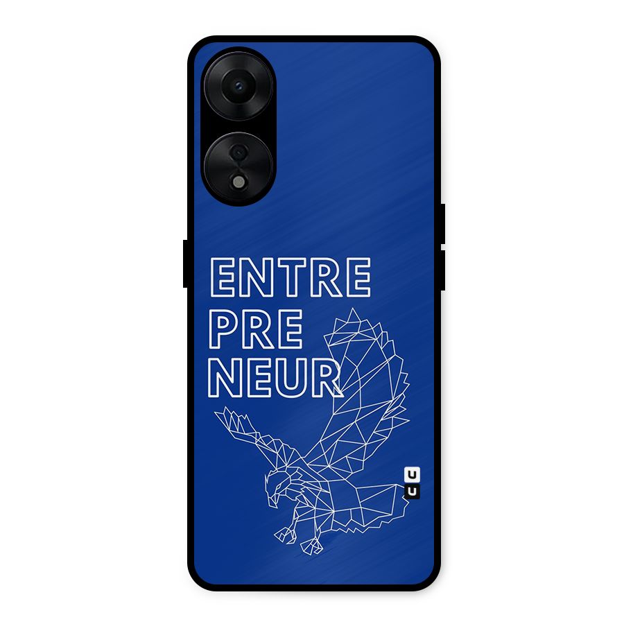 Blue Entrepreneur Metal Back Case for Oppo A78 5G