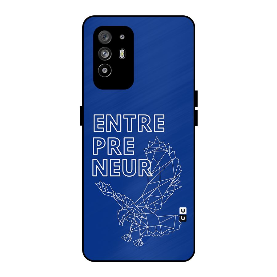 Blue Entrepreneur Metal Back Case for Oppo F19 Pro Plus 5G