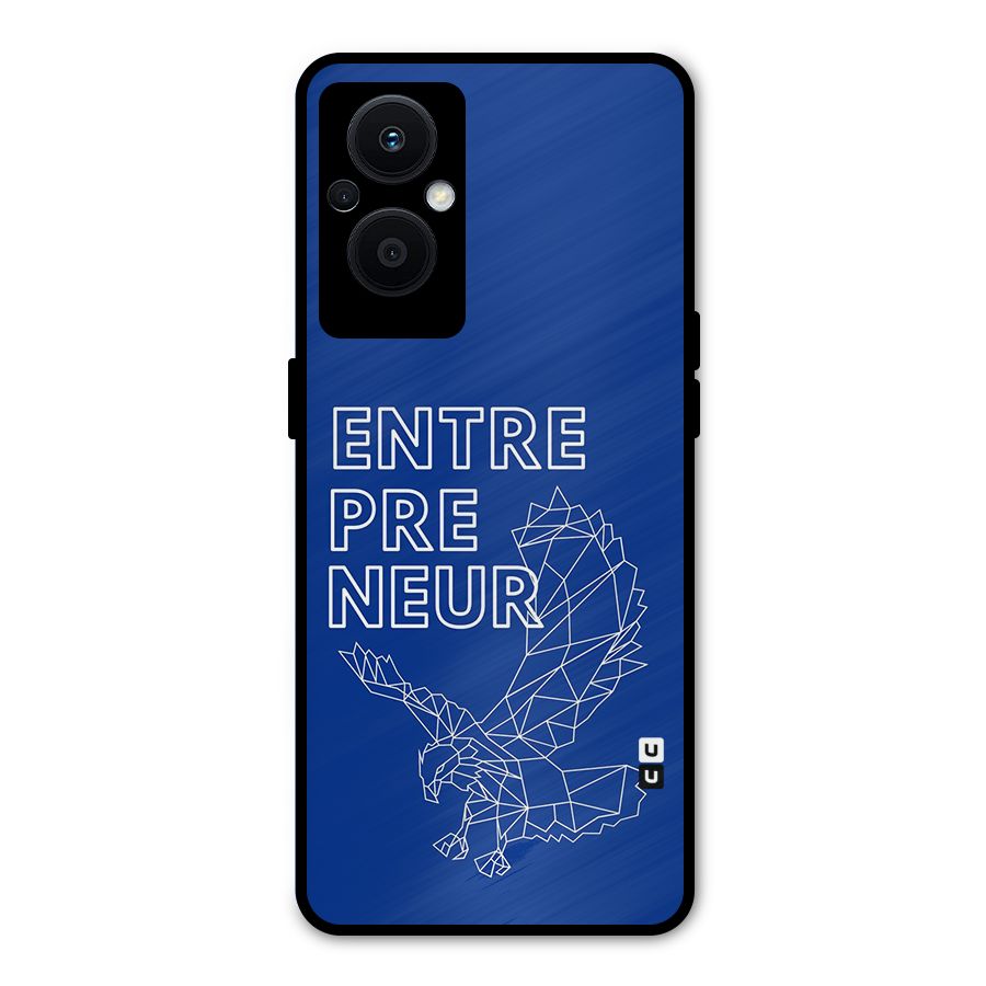 Blue Entrepreneur Metal Back Case for Oppo F21 Pro 5G