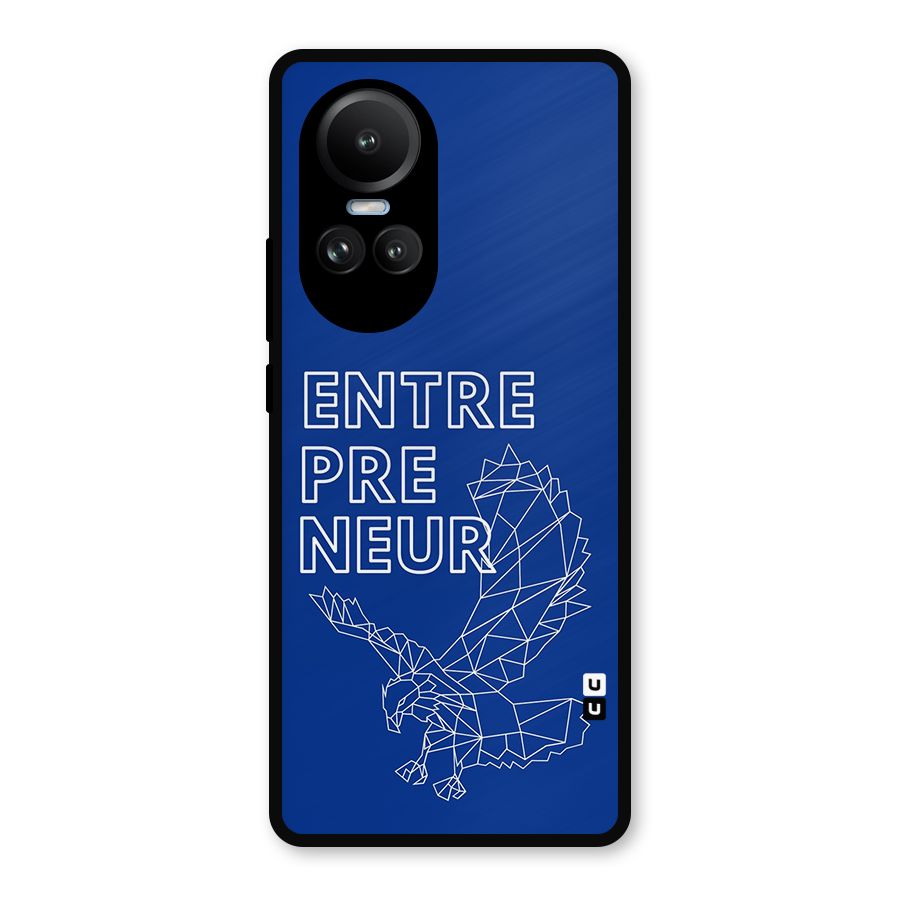 Blue Entrepreneur Metal Back Case for Oppo Reno10 Pro