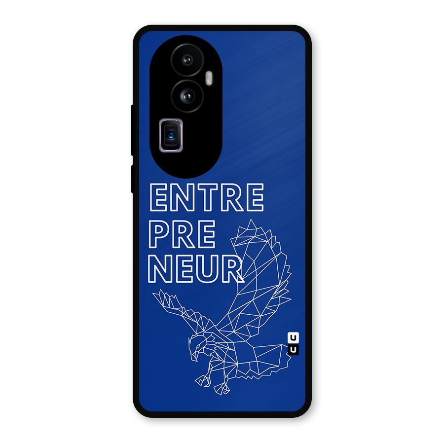Blue Entrepreneur Metal Back Case for Oppo Reno10 Pro Plus