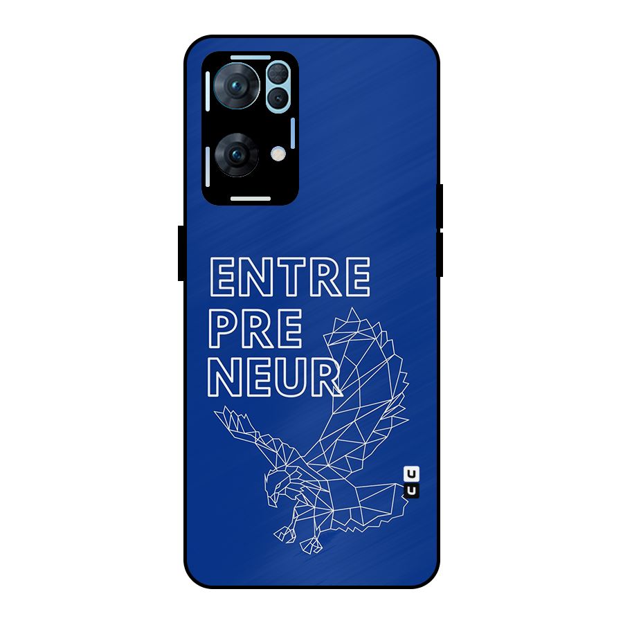 Blue Entrepreneur Metal Back Case for Oppo Reno7 Pro 5G