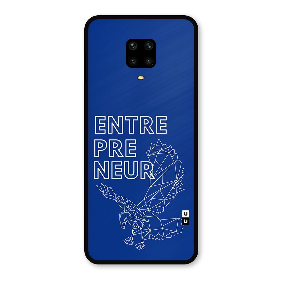 Blue Entrepreneur Metal Back Case for Poco M2 Pro