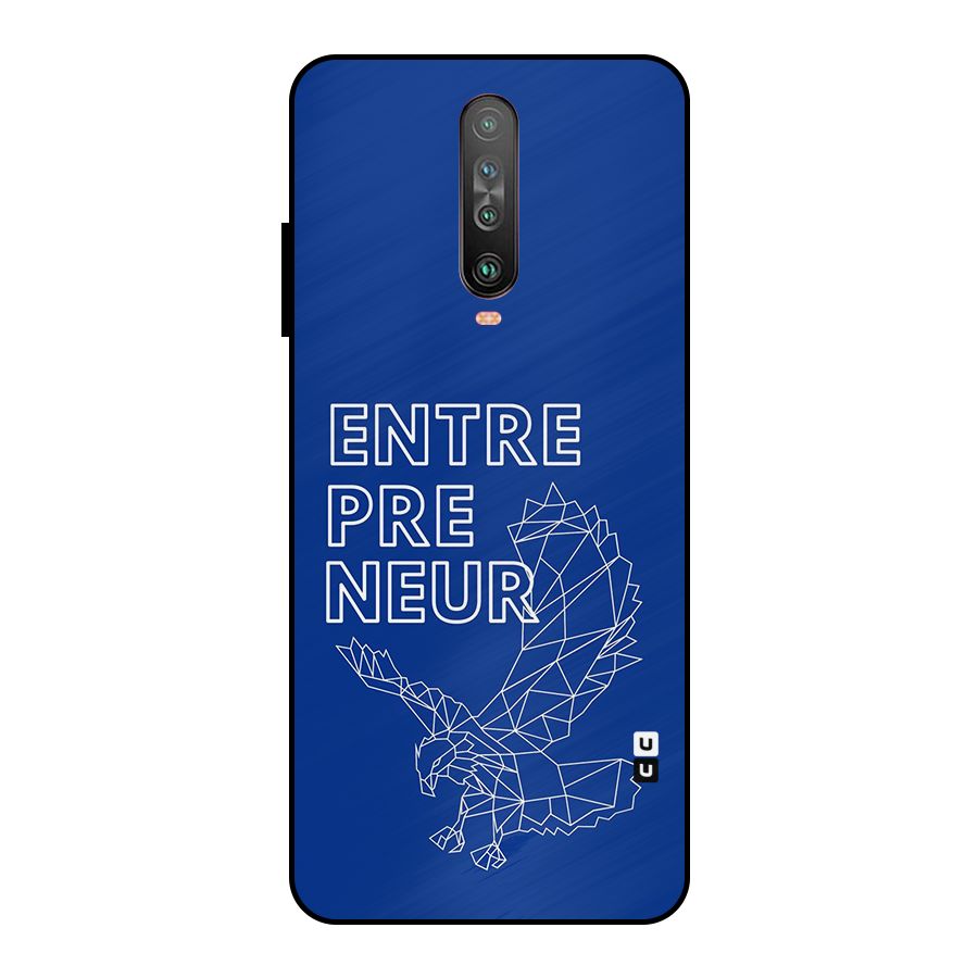 Blue Entrepreneur Metal Back Case for Poco X2