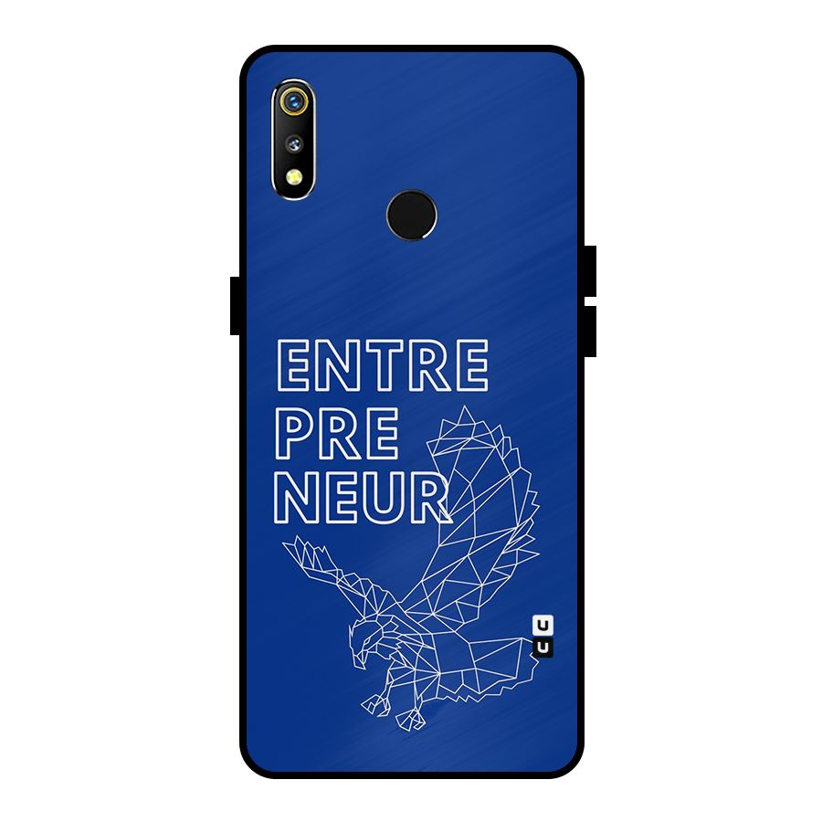 Blue Entrepreneur Metal Back Case for Realme 3i