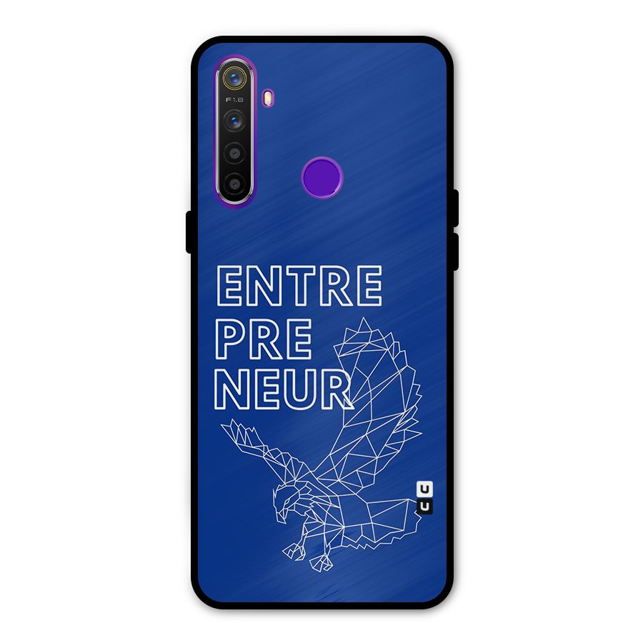 Blue Entrepreneur Metal Back Case for Realme 5