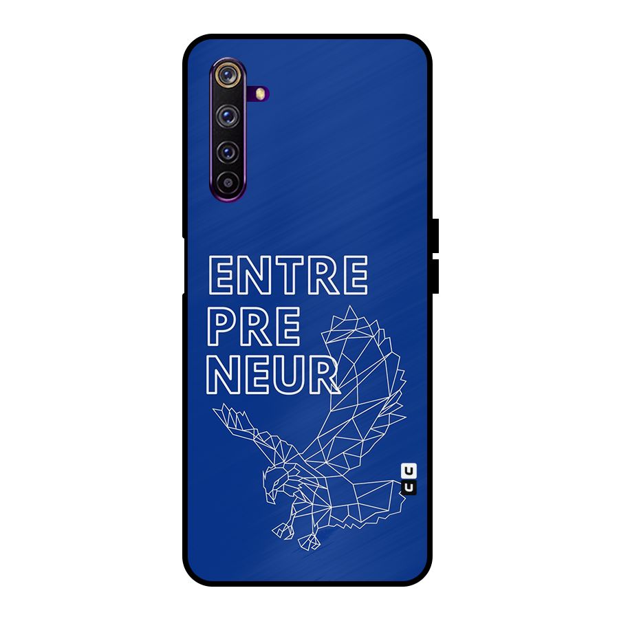 Blue Entrepreneur Metal Back Case for Realme 6 Pro