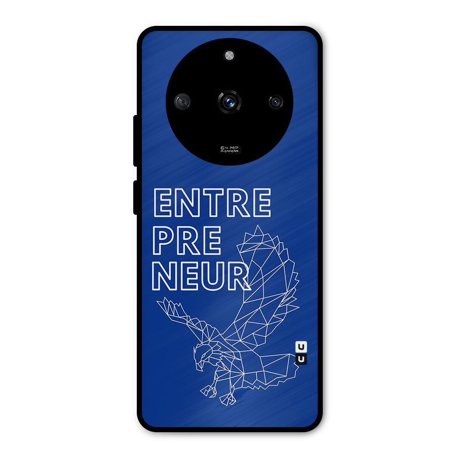 Blue Entrepreneur Metal Back Case for Realme Narzo 60 5G