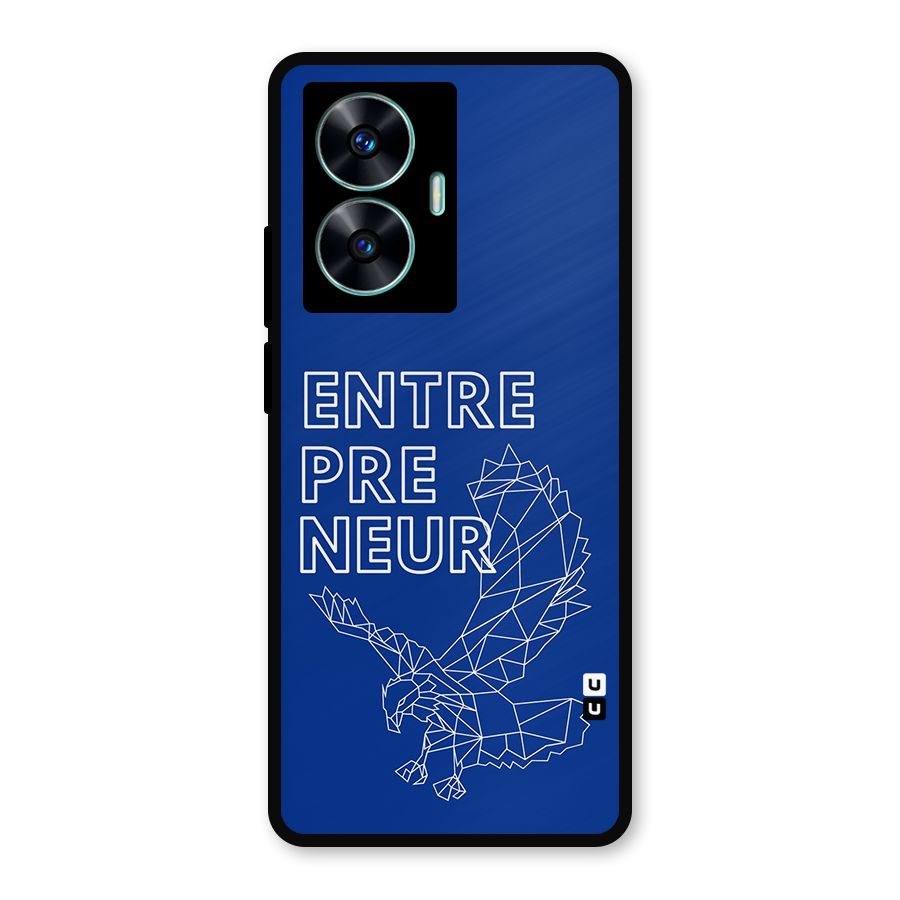 Blue Entrepreneur Metal Back Case for Realme Narzo N55