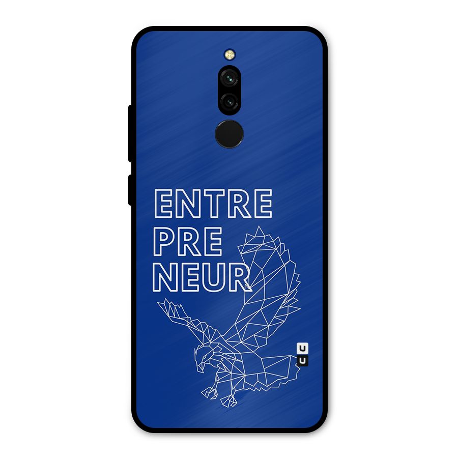 Blue Entrepreneur Metal Back Case for Redmi 8
