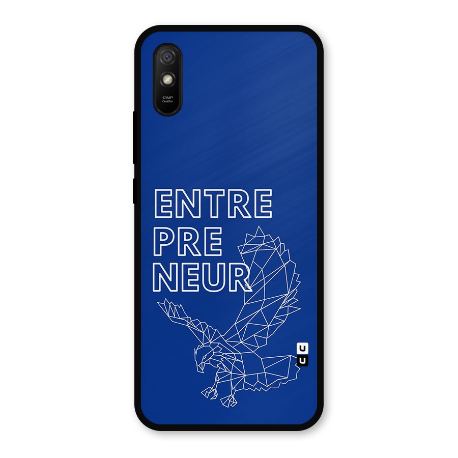 Blue Entrepreneur Metal Back Case for Redmi 9a