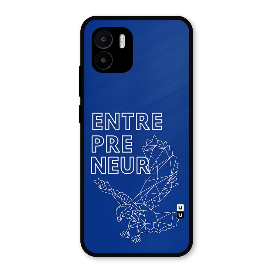 Blue Entrepreneur Metal Back Case for Redmi A2