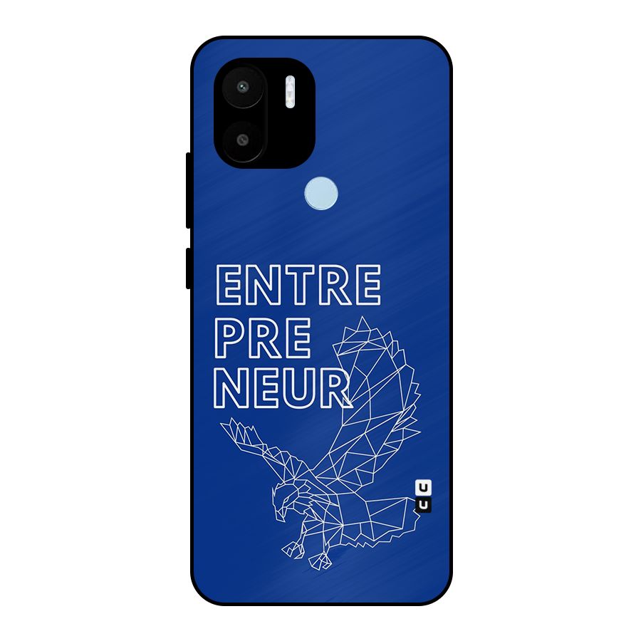 Blue Entrepreneur Metal Back Case for Redmi A2 Plus