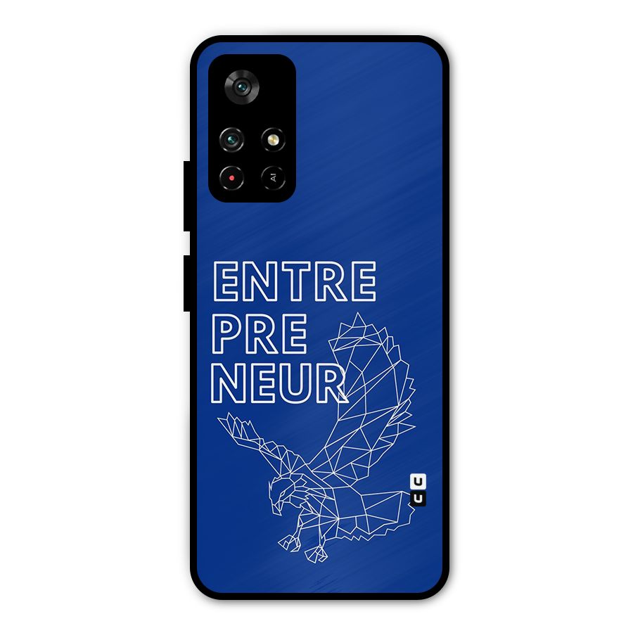 Blue Entrepreneur Metal Back Case for Redmi Note 11T 5G