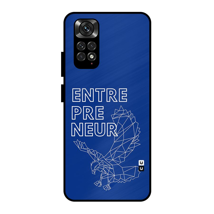 Blue Entrepreneur Metal Back Case for Redmi Note 11 Pro