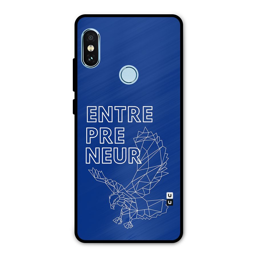 Blue Entrepreneur Metal Back Case for Redmi Note 5 Pro
