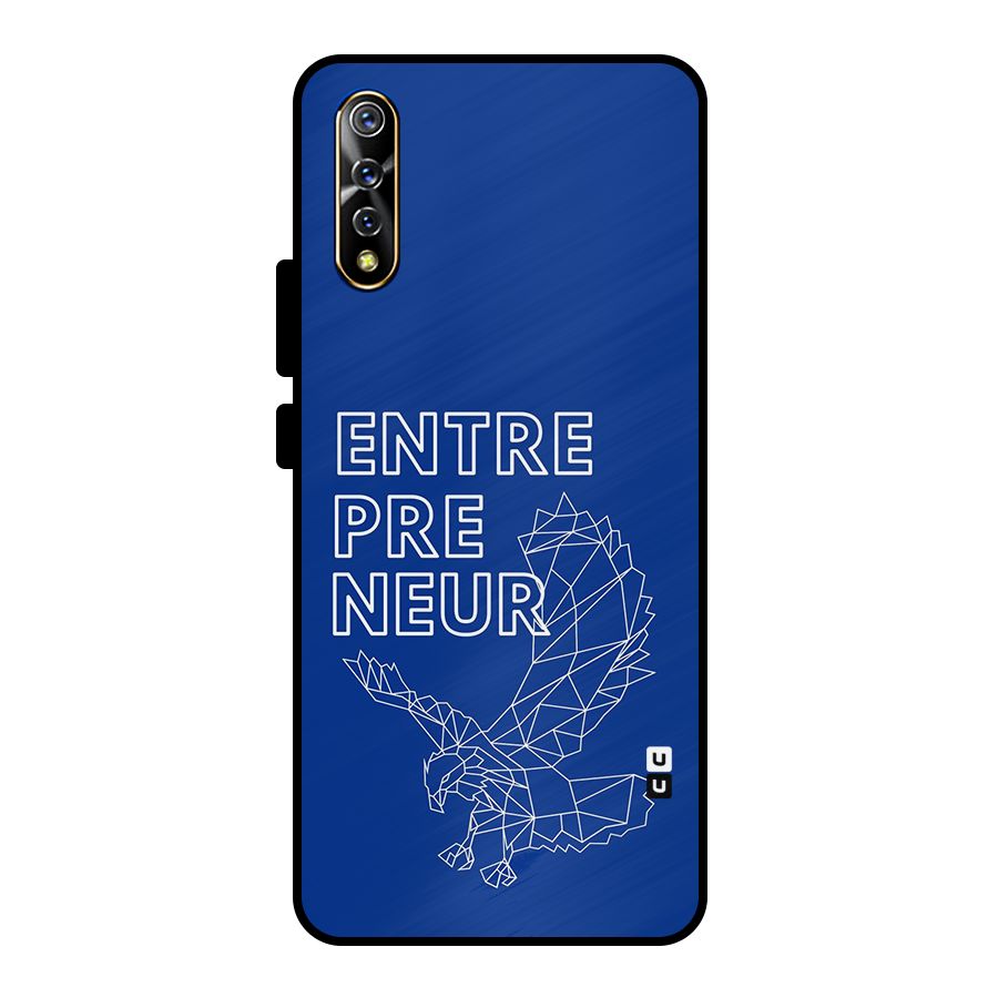 Blue Entrepreneur Metal Back Case for Vivo S1