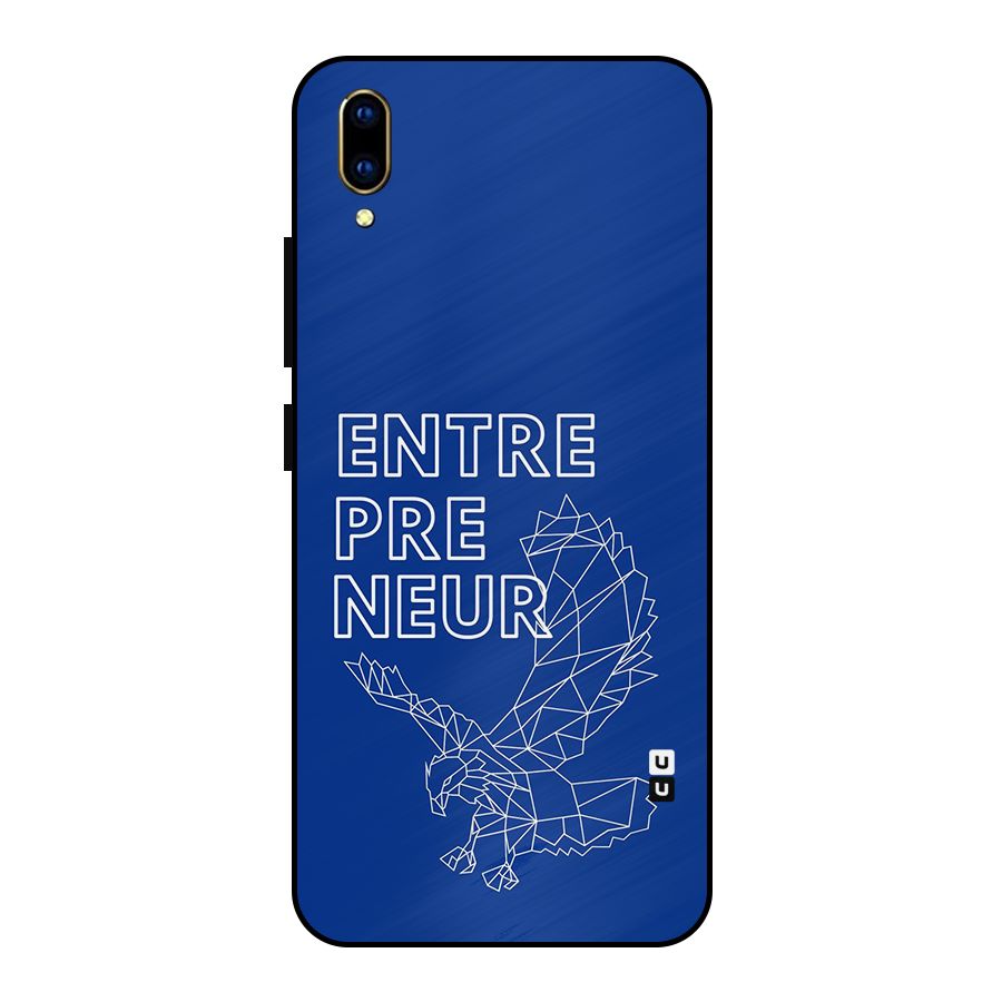 Blue Entrepreneur Metal Back Case for Vivo V11 Pro