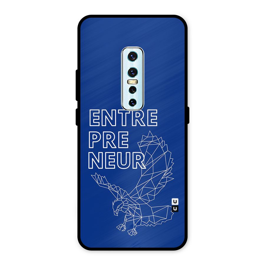 Blue Entrepreneur Metal Back Case for Vivo V17 Pro