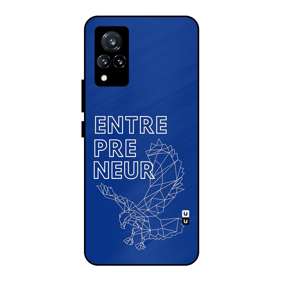 Blue Entrepreneur Metal Back Case for Vivo V21 5G
