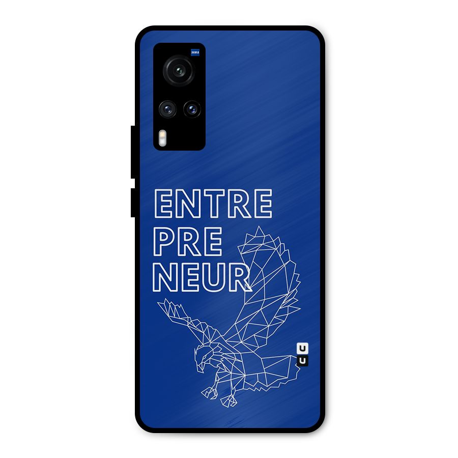Blue Entrepreneur Metal Back Case for Vivo X60