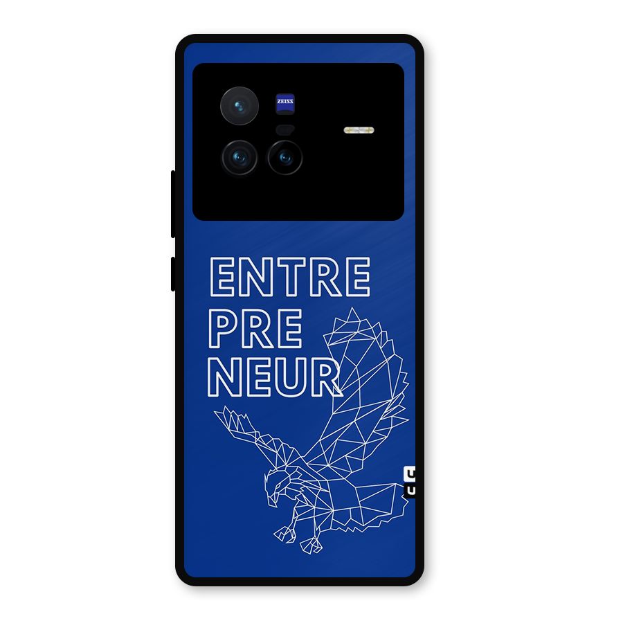 Blue Entrepreneur Metal Back Case for Vivo X80