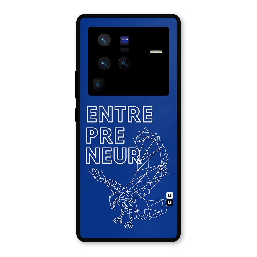 Blue Entrepreneur Metal Back Case for Vivo X80 Pro