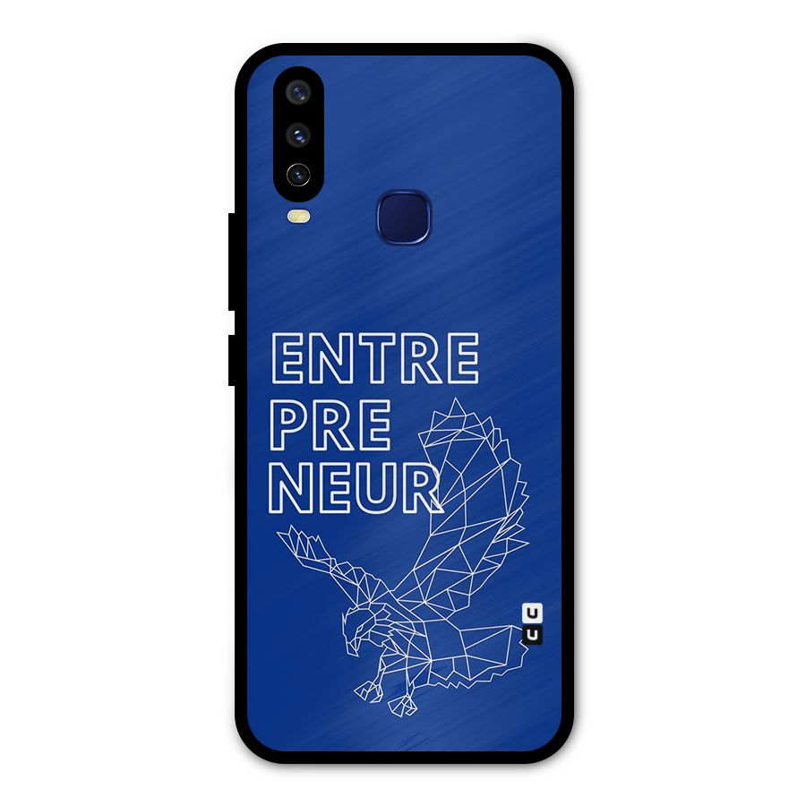 Blue Entrepreneur Metal Back Case for Vivo Y15