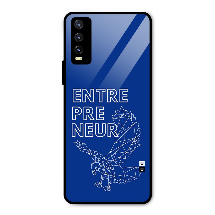 Blue Entrepreneur Metal Back Case for Vivo Y20