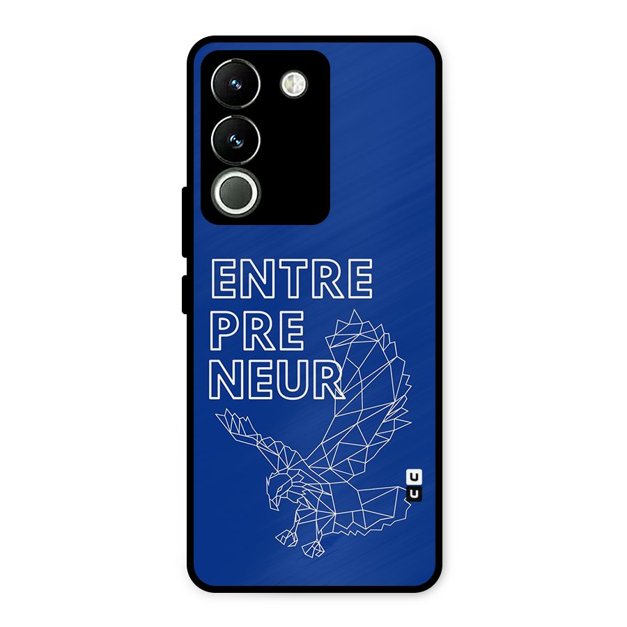 Blue Entrepreneur Metal Back Case for Vivo Y200