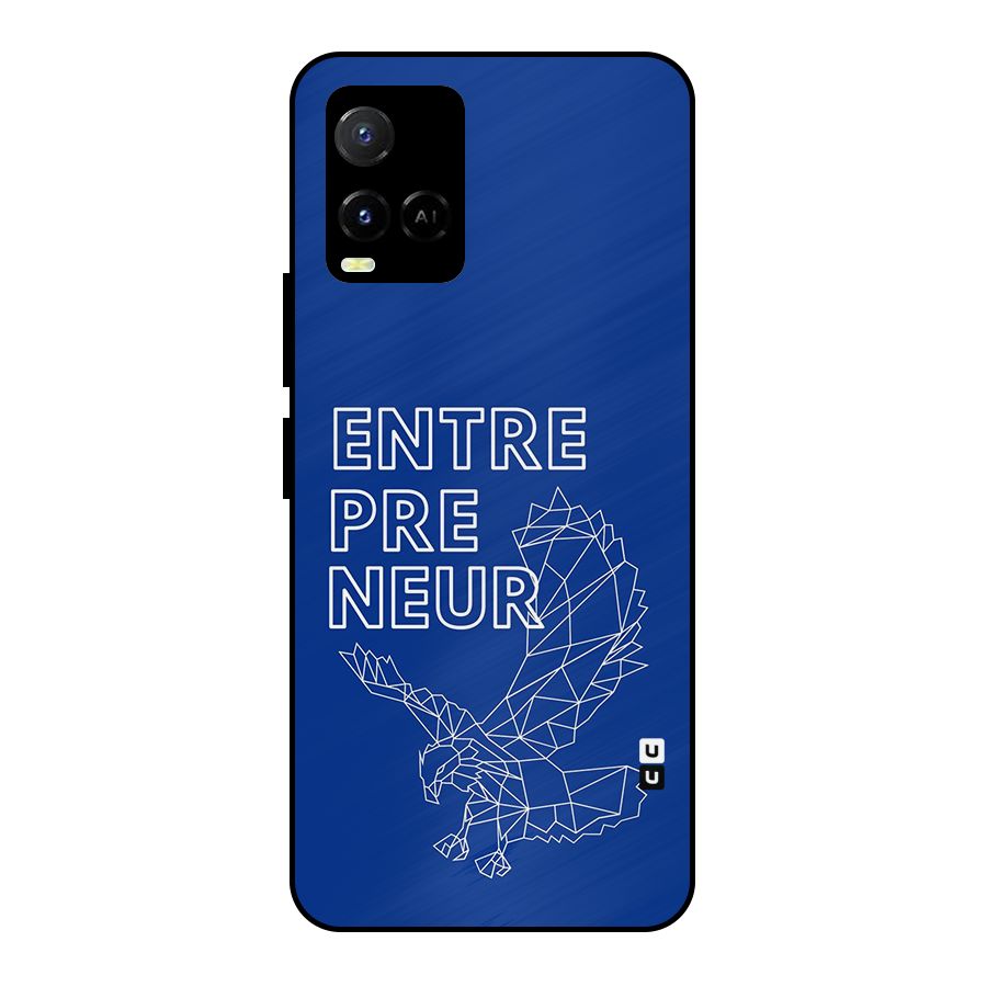 Blue Entrepreneur Metal Back Case for Vivo Y21