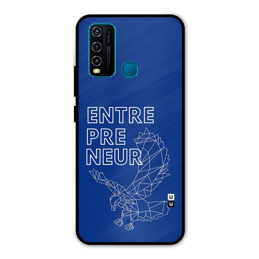 Blue Entrepreneur Metal Back Case for Vivo Y30