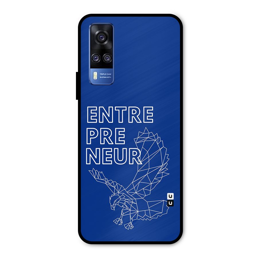 Blue Entrepreneur Metal Back Case for Vivo Y31
