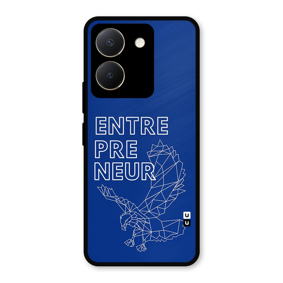 Blue Entrepreneur Metal Back Case for Vivo Y36